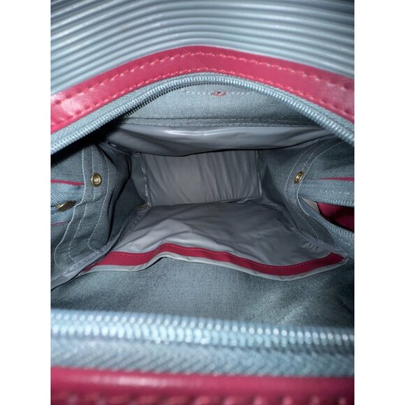 Vintage Zotos Travel Shoulder Bag With Mauve/Pink Trim & Adjustable Strap - Picture 12 of 13